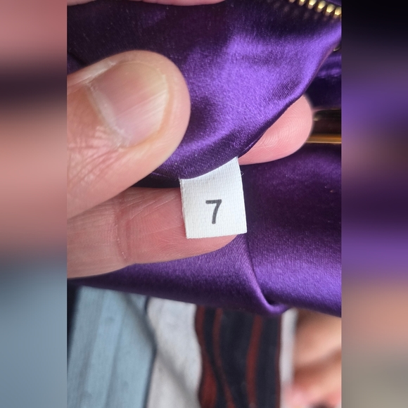 Prada Purple Satin Pleated Raso Clutch - Picture 4 of 13
